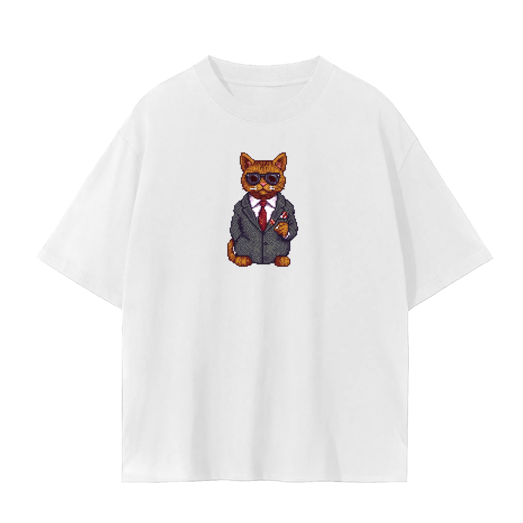Mafia Cat PixelArt T Shirt
