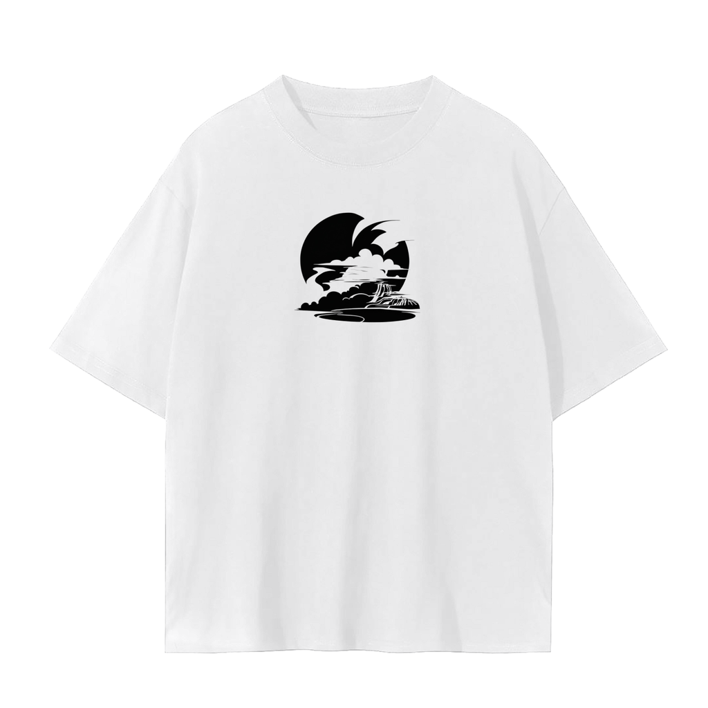 Surf Style Graphic White T Shirt