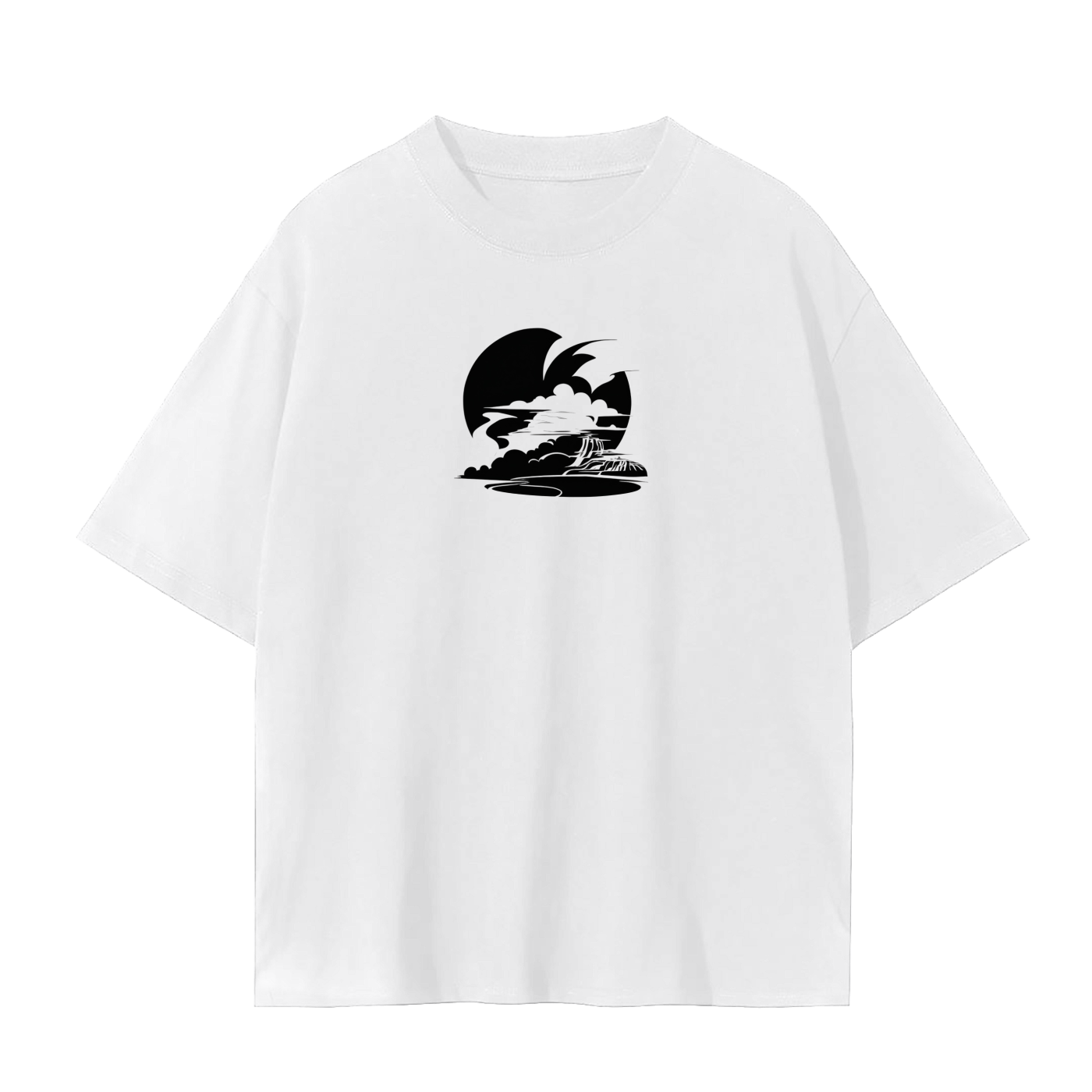 Surf Style Graphic White T Shirt