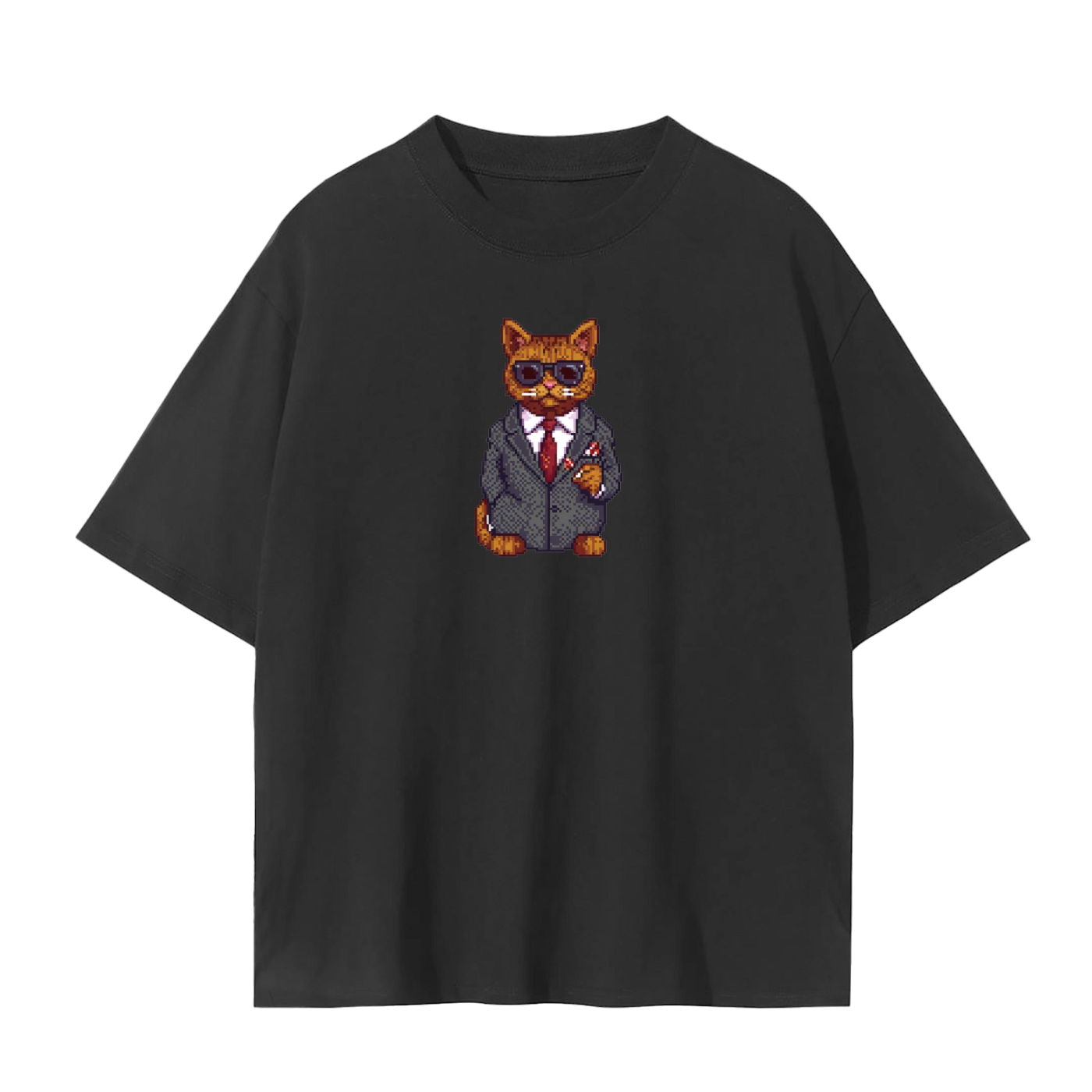 Mafia Cat PixelArt T Shirt