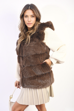 Sleeveless Faux Fur Jacket/Coat