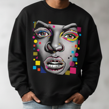 MEHE Face Crewneck Sweatshirt