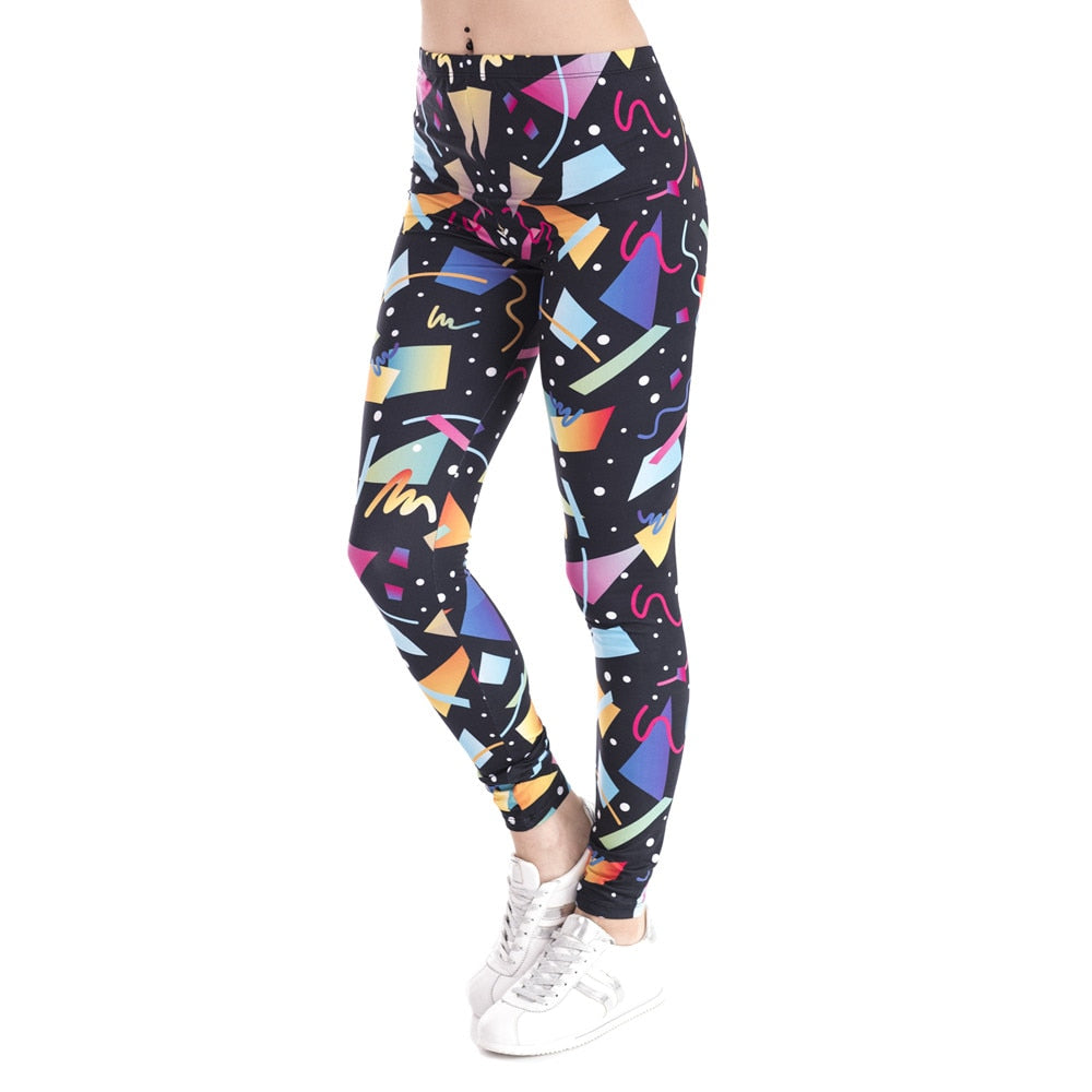 Retro Geometric Figure Womens Leggings