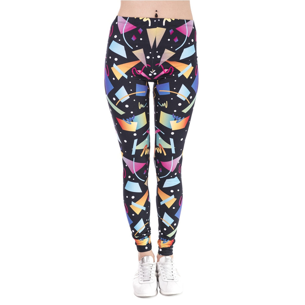 Retro Geometric Figure Womens Leggings