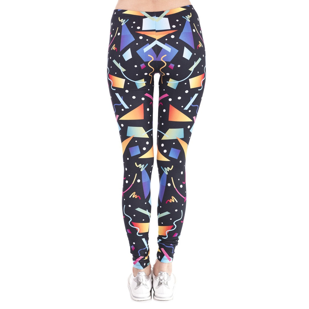 Retro Geometric Figure Womens Leggings