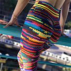 Knit Printing Sexy Elastic Fitness Women's Leggings