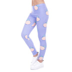 Peach Leggins Printed Purple Womens Leggings